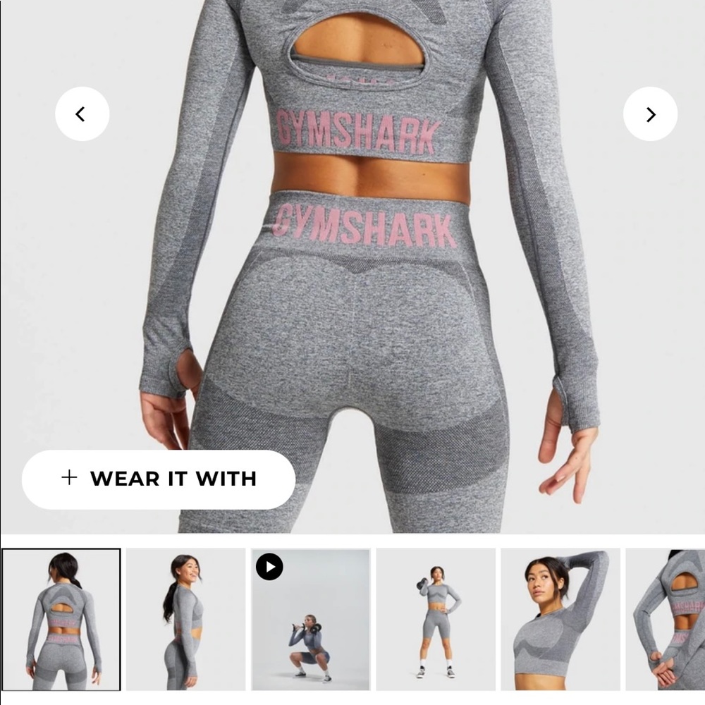 ❤️NWOT❤️ Gymshark long sleeve crop.